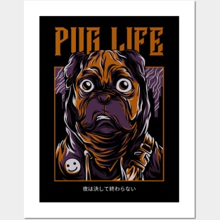 pug life Posters and Art